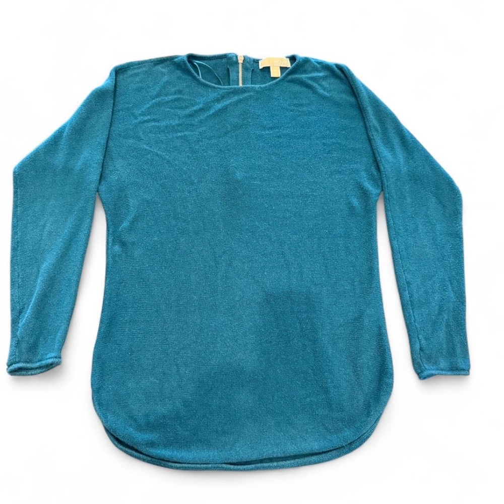 Michael Kors Teal Long Sleeve Blouse